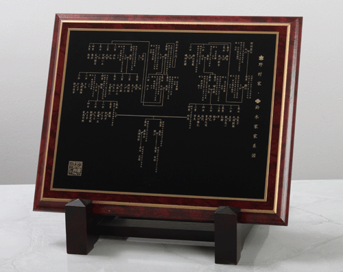 メタルプレート刻印家系図
